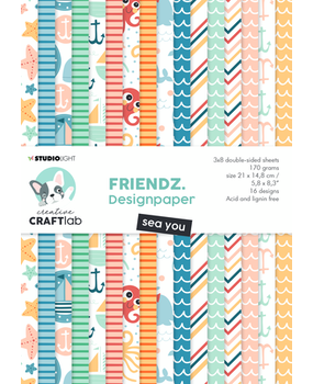 Creative Craftlab Friendz Sea You A5 Paper Pad (CCL-FR-PP93) Creative Craftlab Friendz Sea You A5 Paper Pad (CCL-FR-PP93)