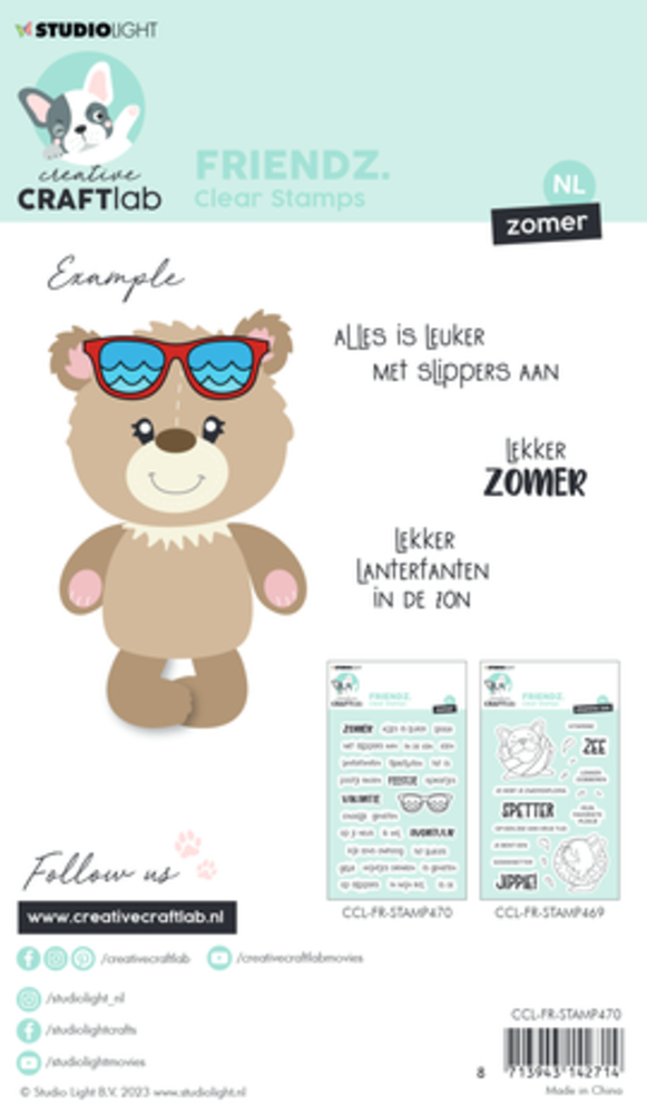 Creative Craftlab Friendz Clear Stamps Zomer (CCL-FR-STAMP470)