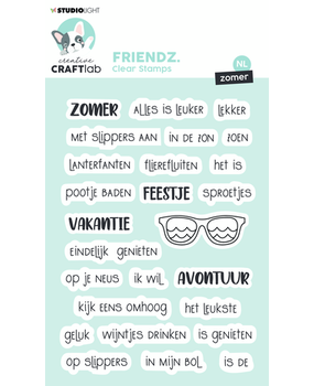 Creative Craftlab Friendz Clear Stamps Zomer (CCL-FR-STAMP470) Creative Craftlab Friendz Clear Stamps Zomer (CCL-FR-STAMP470)