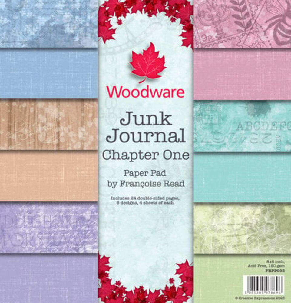 Woodware Junk Journal Chapter One 8x8 Inch Paper Pad (FRPP002) Woodware Junk Journal Chapter One 8x8 Inch Paper Pad (FRPP002)