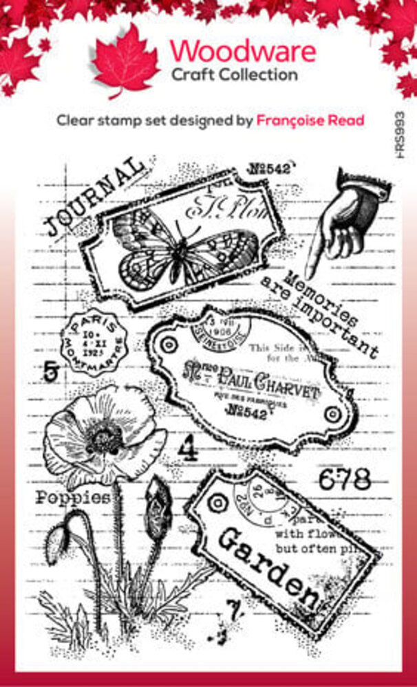 Woodware Label Page Clear Stamps (FRS993)