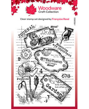 Woodware Label Page Clear Stamps (FRS993) Woodware Label Page Clear Stamps (FRS993)