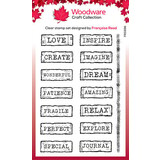 Woodware Junk Labels Clear Stamps (FRS996)