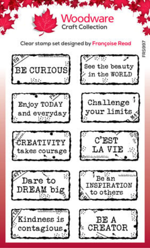 Woodware Distressed Labels Clear Stamps (FRS997)