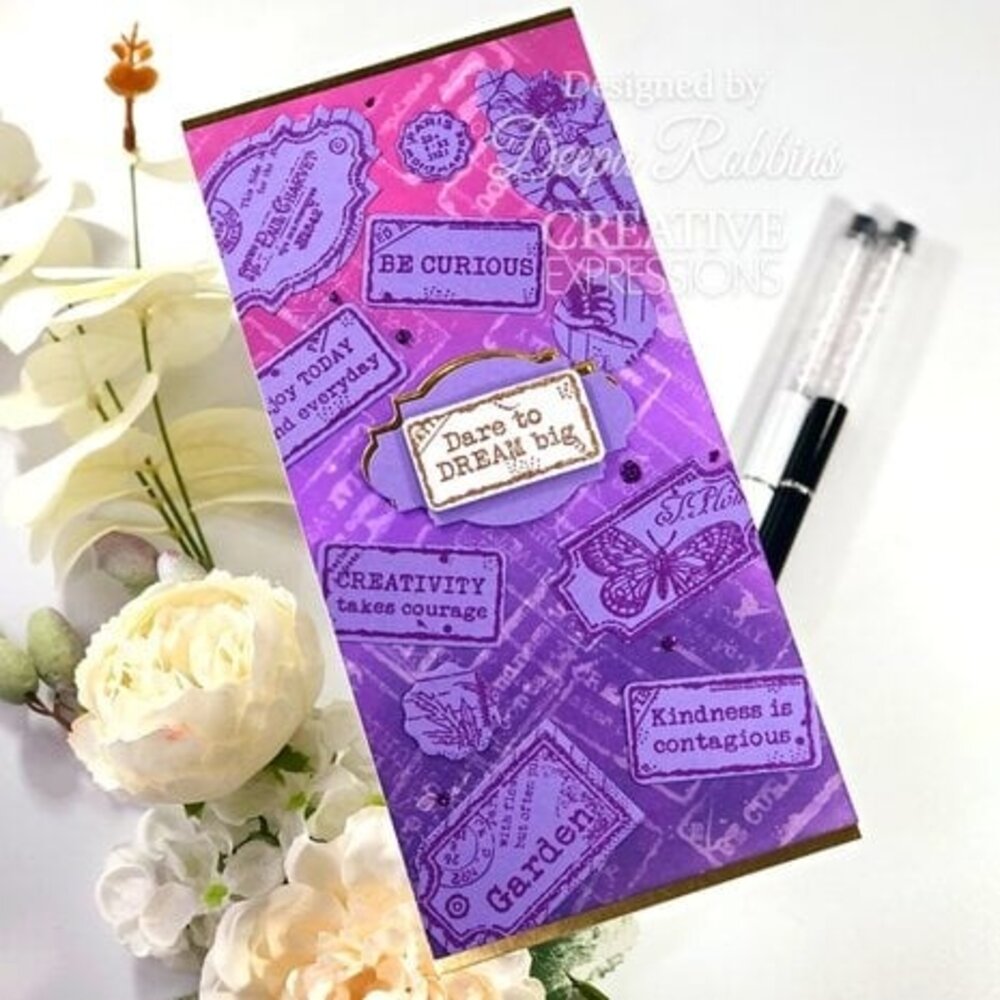 Woodware Distressed Labels Clear Stamps (FRS997)