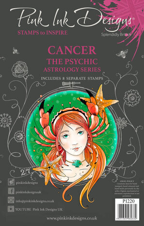 Pink Ink Designs Astrology Series Cancer "The Psychic" A5 Clear Stamps (PI220)