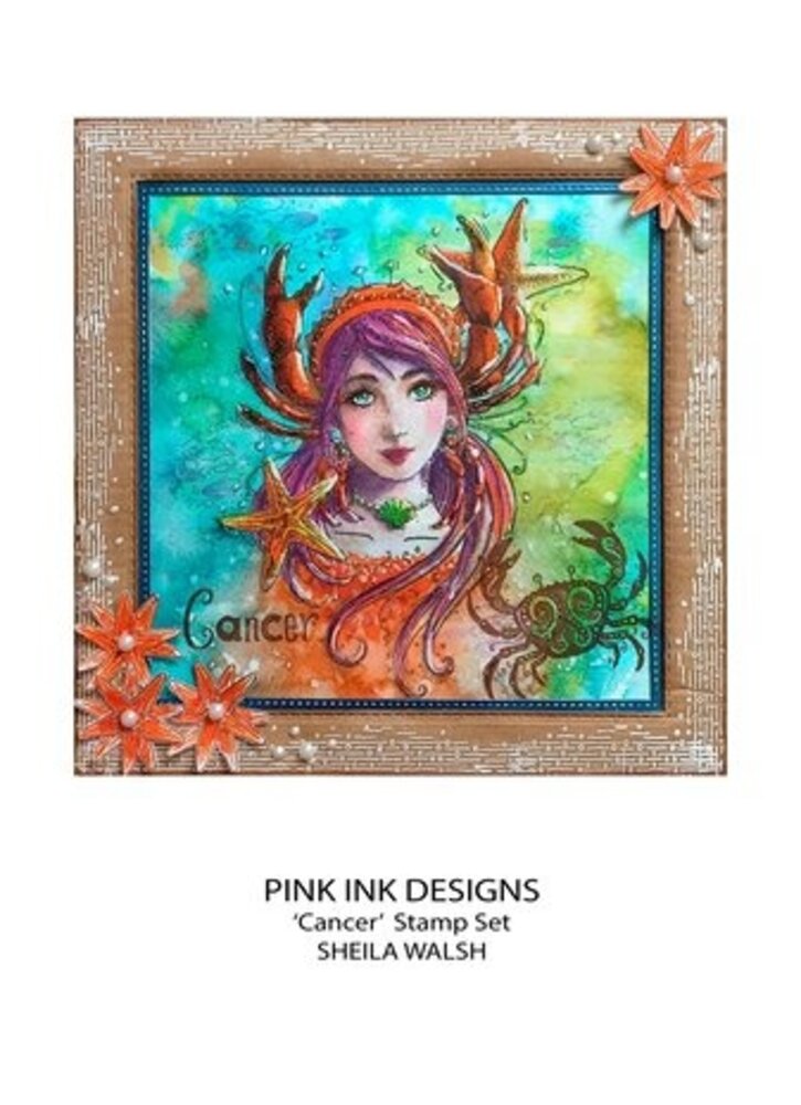 Pink Ink Designs Astrology Series Cancer "The Psychic" A5 Clear Stamps (PI220)