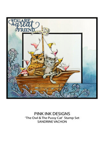 Pink Ink Designs Mother Goose Series The Owl & The Pussycat A5 Clear Stamps (PI221)