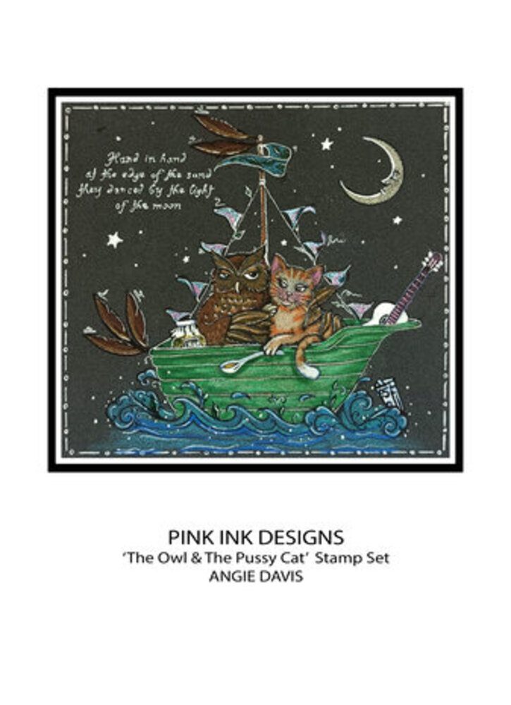 Pink Ink Designs Mother Goose Series The Owl & The Pussycat A5 Clear Stamps (PI221)