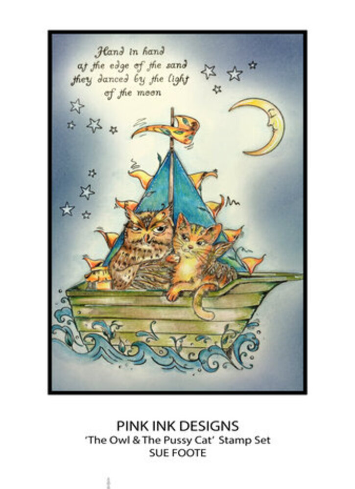 Pink Ink Designs Mother Goose Series The Owl & The Pussycat A5 Clear Stamps (PI221)