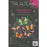 Pink Ink Designs Wings Series Winging It A5 Clear Stamps (PI222)