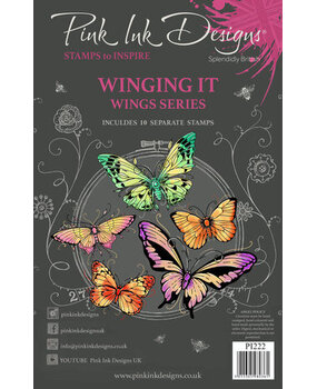 Pink Ink Designs Wings Series Winging It A5 Clear Stamps (PI222) Pink Ink Designs Wings Series Winging It A5 Clear Stamps (PI222)