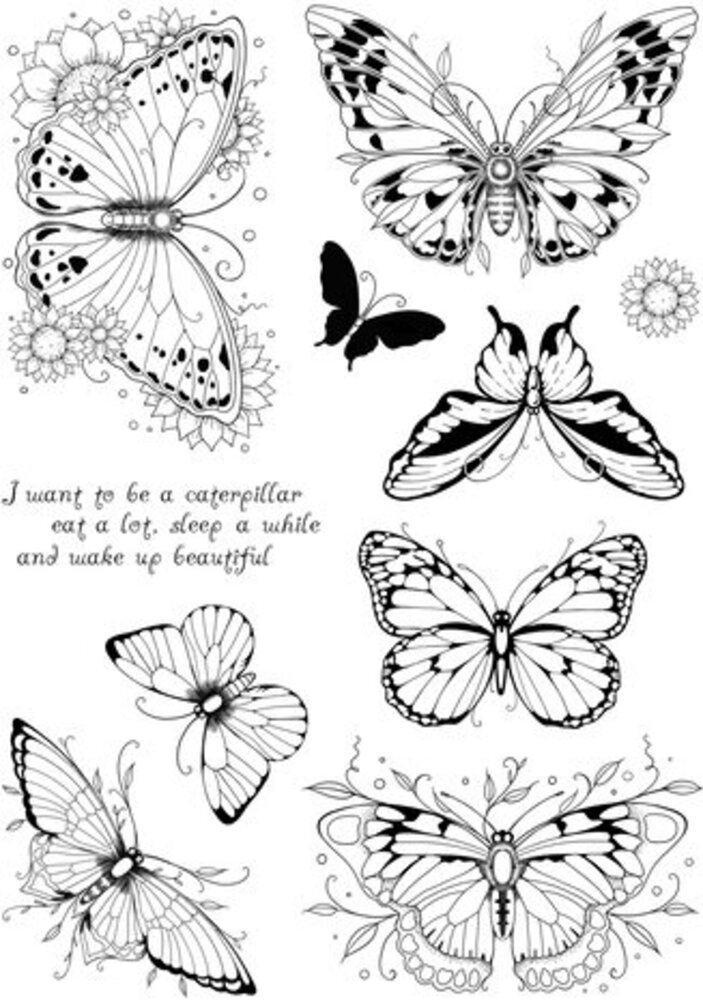 Pink Ink Designs Wings Series Winging It A5 Clear Stamps (PI222)