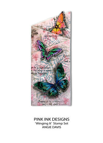 Pink Ink Designs Wings Series Winging It A5 Clear Stamps (PI222)