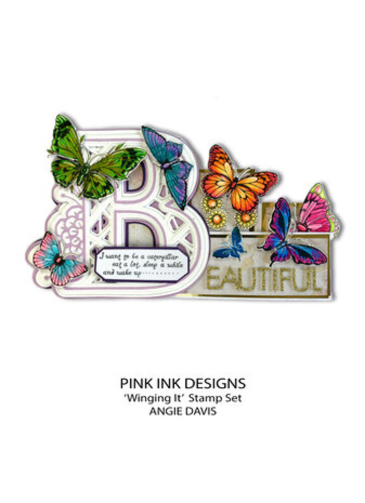 Pink Ink Designs Wings Series Winging It A5 Clear Stamps (PI222)
