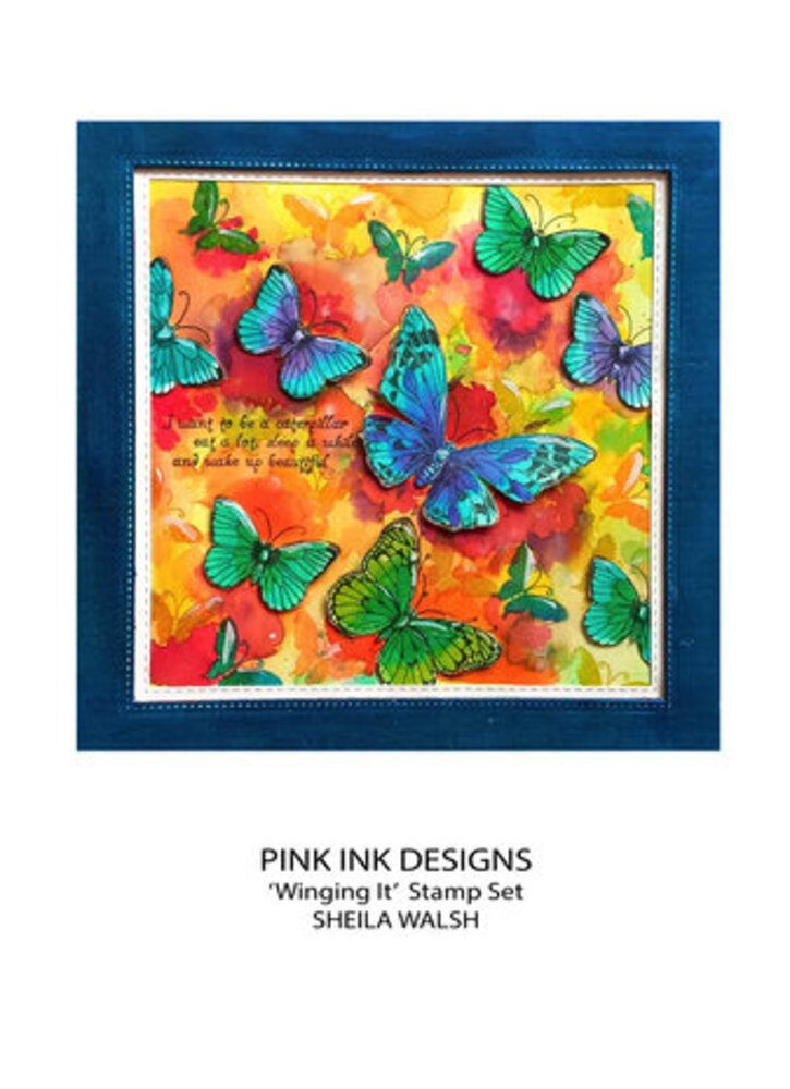 Pink Ink Designs Wings Series Winging It A5 Clear Stamps (PI222)