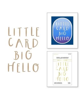 Spellbinders Glimmer Cardfront Sentiments Little Card Big Hello Glimmer Hot Foil Plate (GLP-402) Spellbinders Glimmer Cardfront Sentiments Little Card Big Hello Glimmer Hot Foil Plate (GLP-402)
