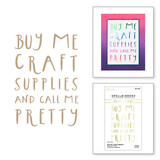 Spellbinders Glimmer Cardfront Sentiments Buy Me Craft Supplies Glimmer Hot Foil Plate (GLP-403)