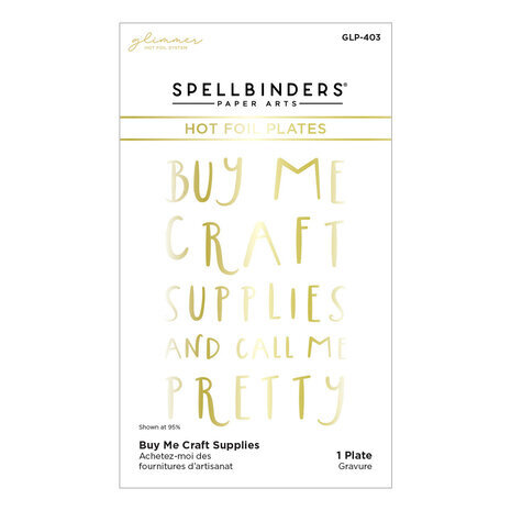Spellbinders Glimmer Cardfront Sentiments Buy Me Craft Supplies Glimmer Hot Foil Plate (GLP-403) Spellbinders Glimmer Cardfront Sentiments Buy Me Craft Supplies Glimmer Hot Foil Plate (GLP-403)