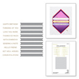 Spellbinders Hexi-Gems Hexi-Gem Sentiments Glimmer Hot Foil Plate & Die Set (GLP-406)