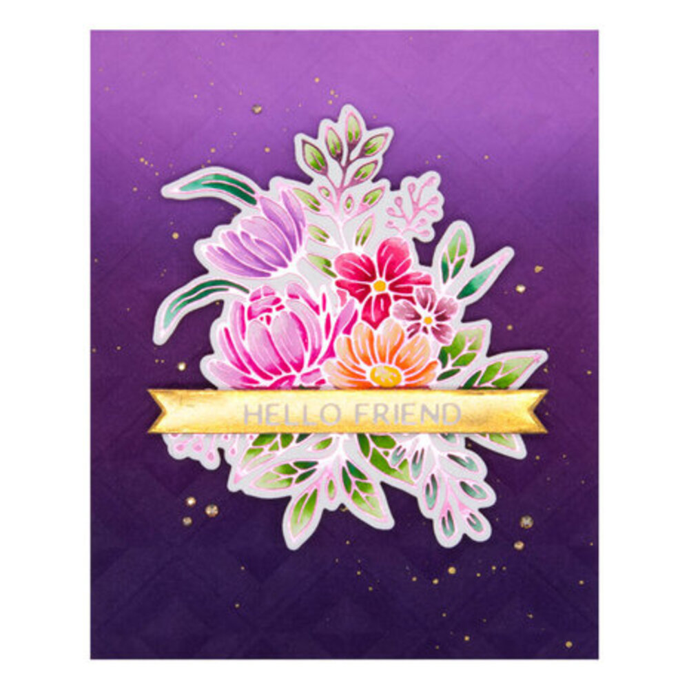 Spellbinders Hexi-Gems Hexi-Gem Blooms Glimmer Hot Foil Plate & Die Set (GLP-409) Spellbinders Hexi-Gems Hexi-Gem Blooms Glimmer Hot Foil Plate & Die Set (GLP-409)