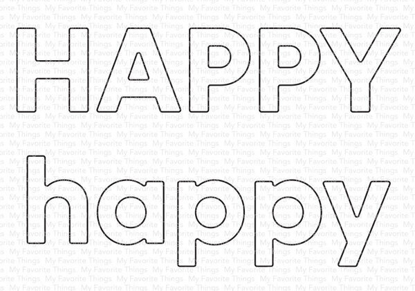 My Favorite Things Die-namics Happy Words (MFT-2544)
