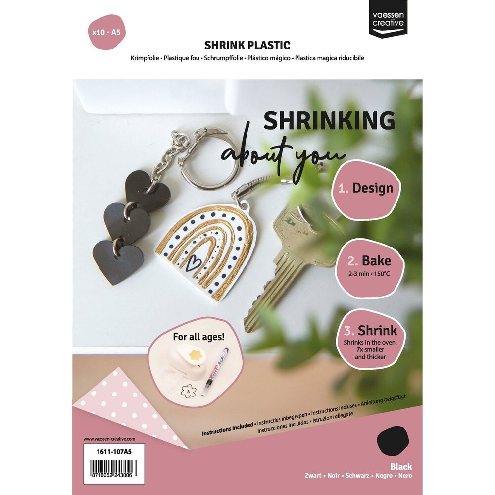 Vaessen Creative Krimpfolie A5 Zwart (1611-107A5)