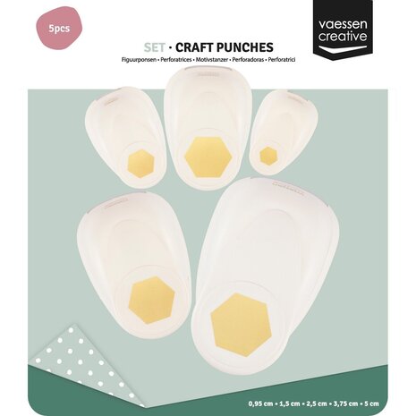 Vaessen Creative Figuurpons Set Zeshoeken (5pcs) (2137-112) Vaessen Creative Figuurpons Set Zeshoeken (5pcs) (2137-112)