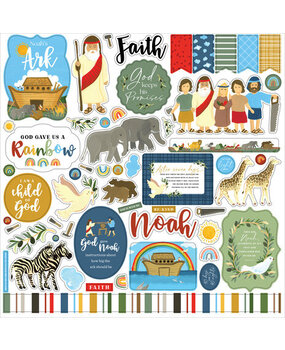 Echo Park Bible Stories: Noah's Ark 12x12 Inch Element Sticker (BSN315014) Echo Park Bible Stories: Noah's Ark 12x12 Inch Element Sticker (BSN315014)