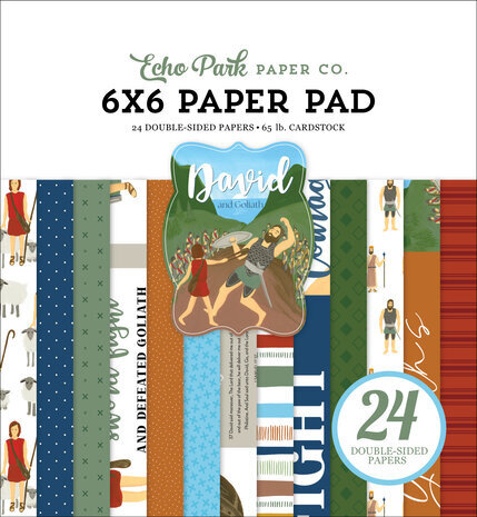 Echo Park Bible Stories: David And Goliath 6x6 Inch Paper Pad (BSG315023) Echo Park Bible Stories: David And Goliath 6x6 Inch Paper Pad (BSG315023)