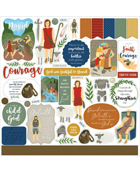 Echo Park Bible Stories: David And Goliath 12x12 Inch Element Sticker (BSG315014) Echo Park Bible Stories: David And Goliath 12x12 Inch Element Sticker (BSG315014)
