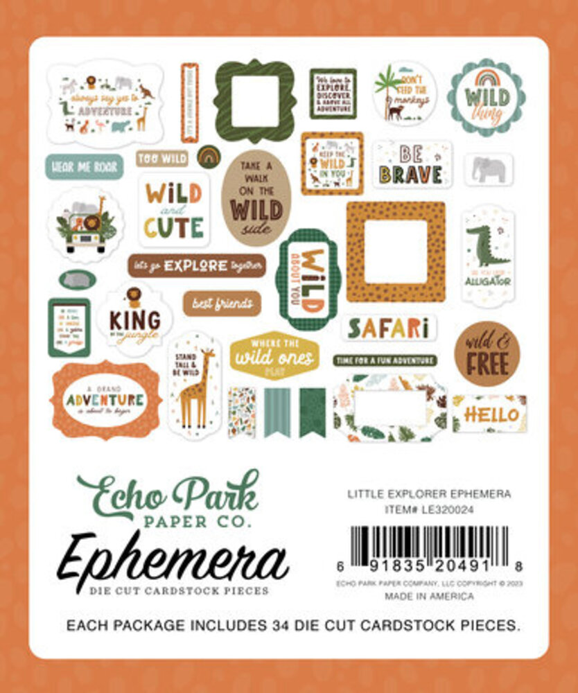 Echo Park Little Explorer Ephemera (LE320024) Echo Park Little Explorer Ephemera (LE320024)