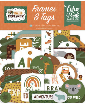 Echo Park Little Explorer Ephemera Frames & Tags (LE320025) Echo Park Little Explorer Ephemera Frames & Tags (LE320025)