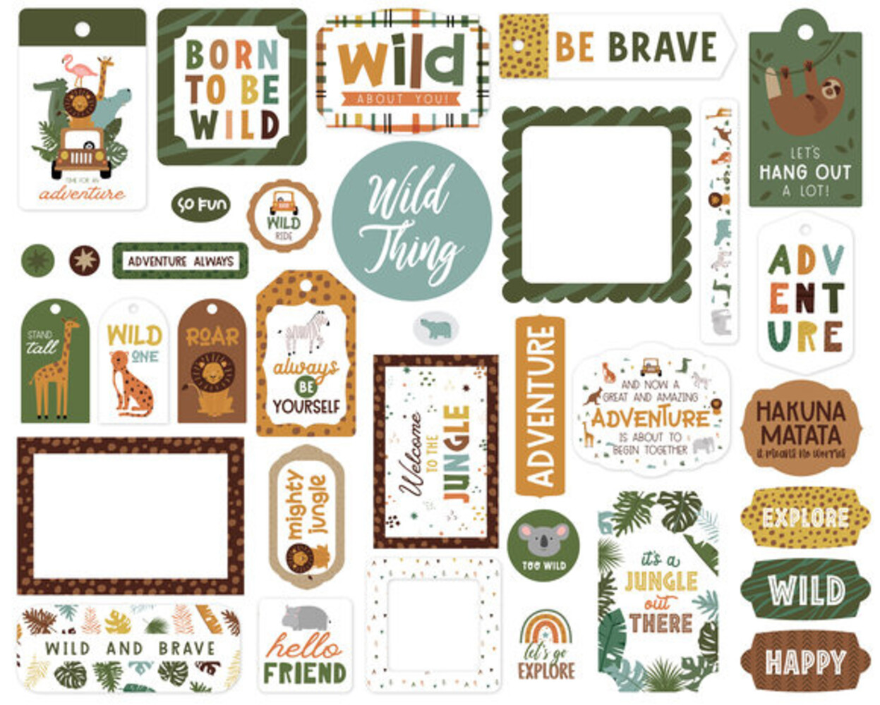 Echo Park Little Explorer Ephemera Frames & Tags (LE320025) Echo Park Little Explorer Ephemera Frames & Tags (LE320025)