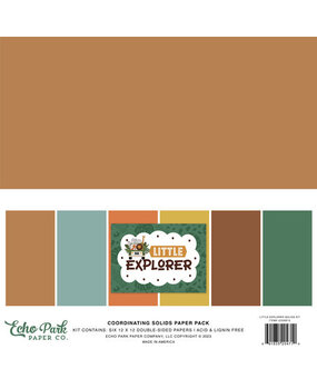 Echo Park Little Explorer 12x12 Inch Coordinating Solids Paper Pack (LE320015) Echo Park Little Explorer 12x12 Inch Coordinating Solids Paper Pack (LE320015)
