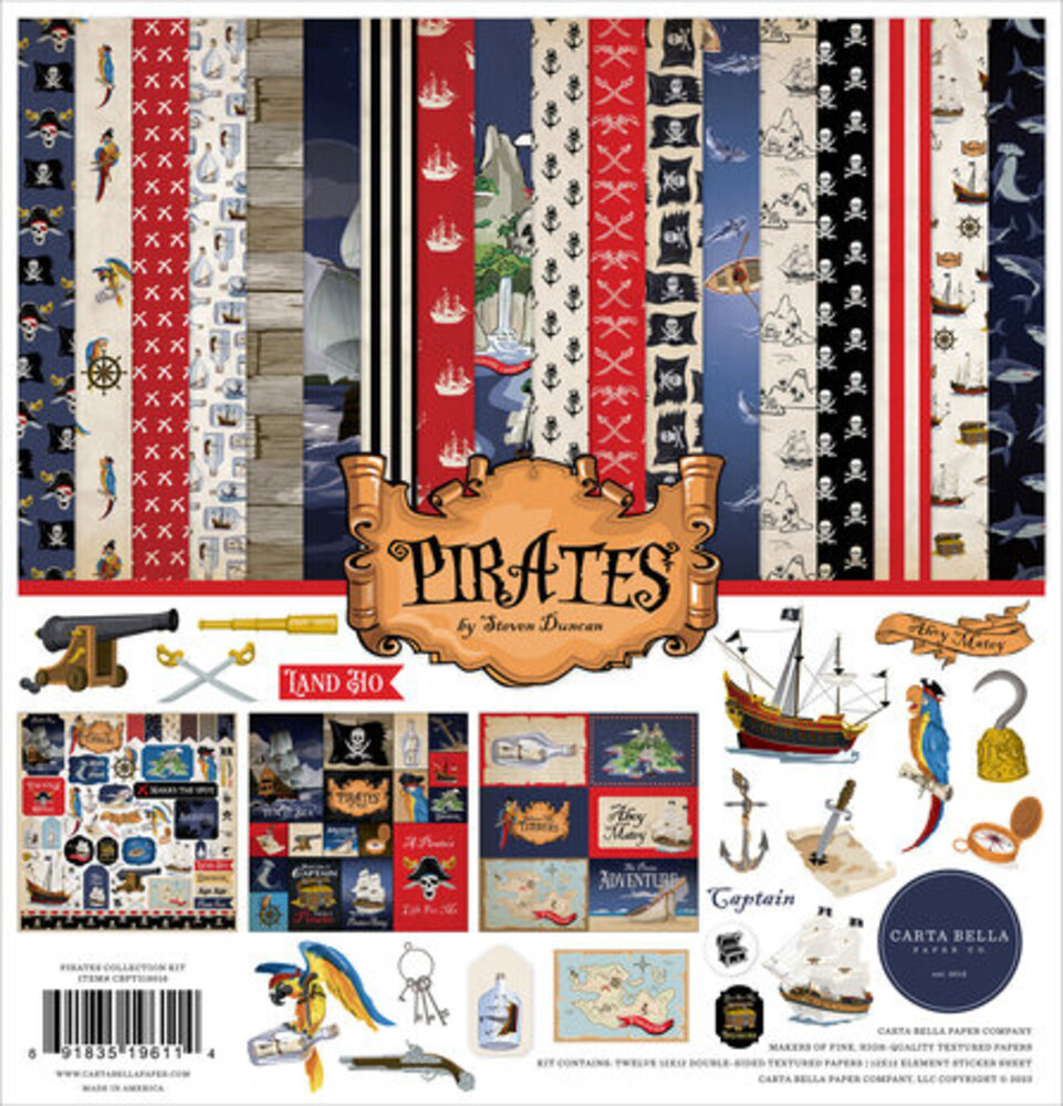 Carta Bella Pirates 12x12 Inch Collection Kit (CBPT318016) Carta Bella Pirates 12x12 Inch Collection Kit (CBPT318016)