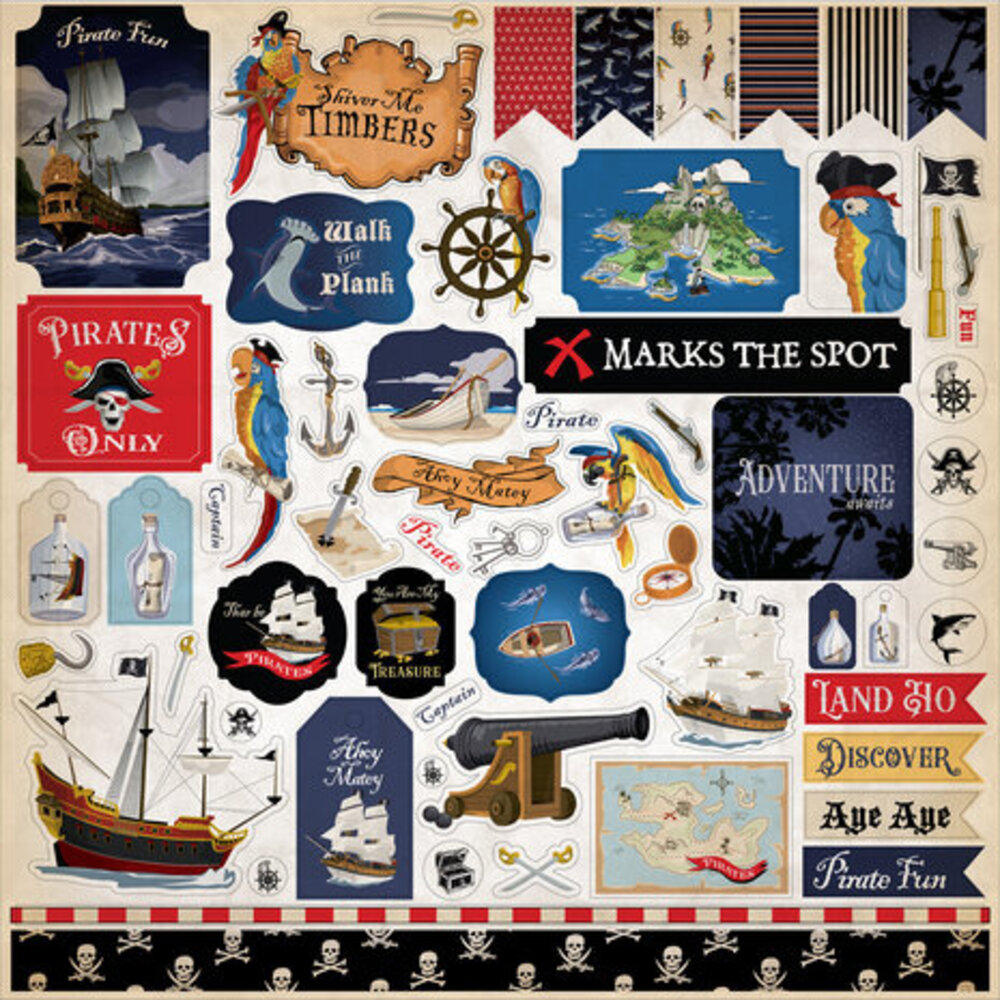 Carta Bella Pirates 12x12 Inch Collection Kit (CBPT318016) Carta Bella Pirates 12x12 Inch Collection Kit (CBPT318016)