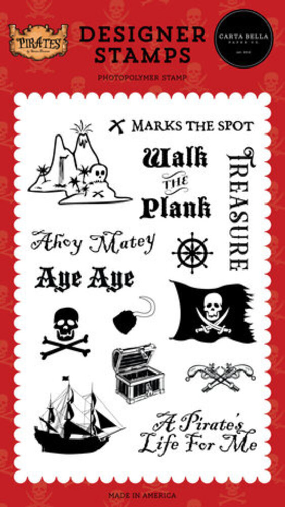 Carta Bella Pirates Walk The Plank Clear Stamps (CBPT318040) Carta Bella Pirates Walk The Plank Clear Stamps (CBPT318040)