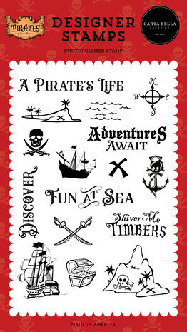 Carta Bella Pirates Fun At Sea Clear Stamps (CBPT318041) Carta Bella Pirates Fun At Sea Clear Stamps (CBPT318041)