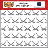 Carta Bella Pirates Pirate Swords Stencil (CBPT318033)