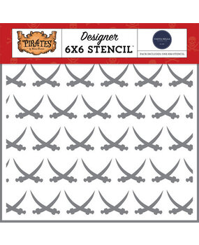 Carta Bella Pirates Pirate Swords Stencil (CBPT318033) Carta Bella Pirates Pirate Swords Stencil (CBPT318033)