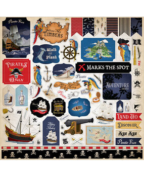 Carta Bella Pirates 12x12 Inch Element Sticker (CBPT318014) Carta Bella Pirates 12x12 Inch Element Sticker (CBPT318014)