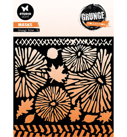 Studio Light Grunge Grungy Bits 6x6 Inch Masking Stencil (SL-GR-MASK204)