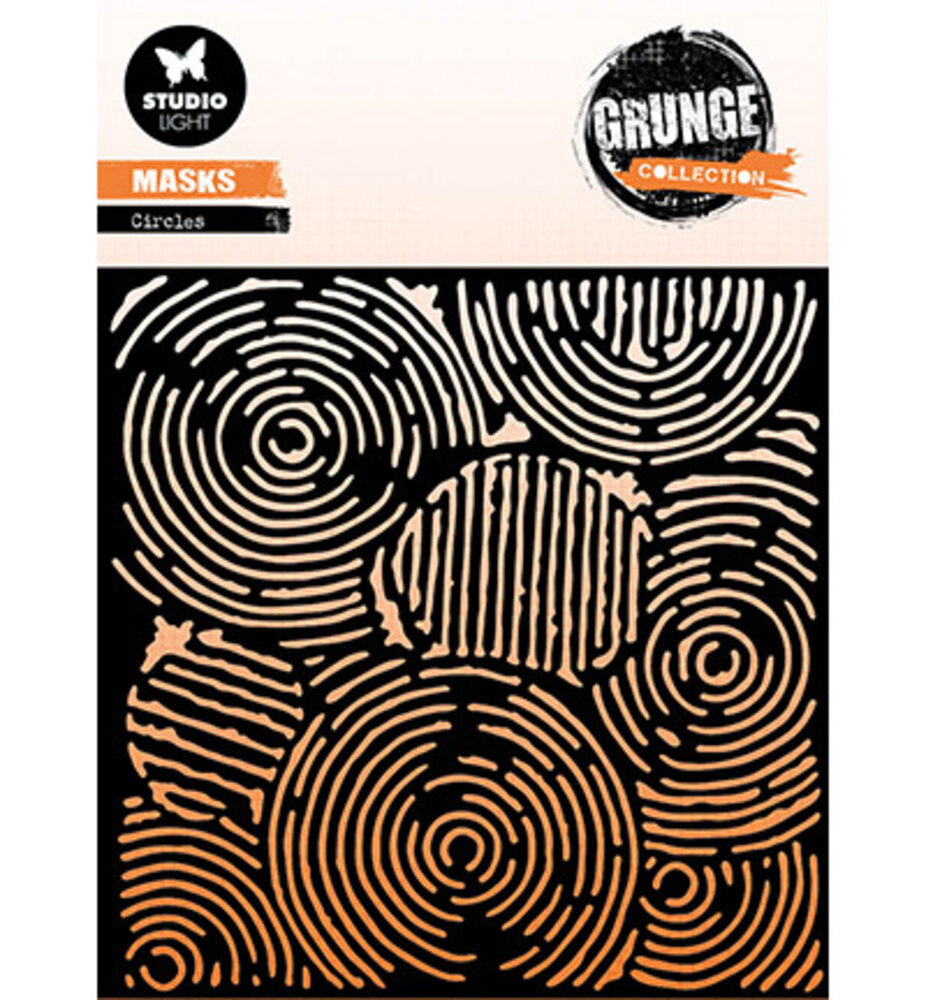Studio Light Grunge Circles 6x6 Inch Masking Stencil (SL-GR-MASK205)