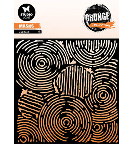 Studio Light Grunge Circles 6x6 Inch Masking Stencil (SL-GR-MASK205)