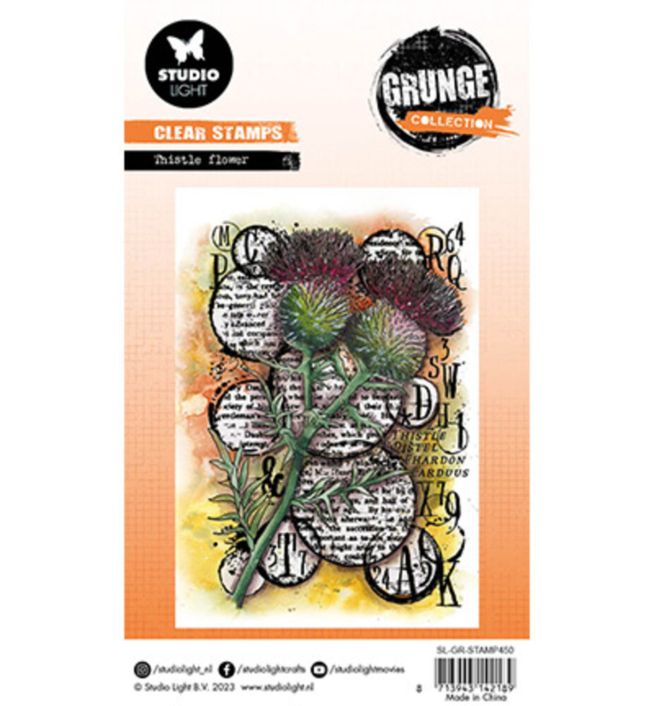 Studio Light Grunge Clear Stamps Thistle (SL-GR-STAMP450) Studio Light Grunge Clear Stamps Thistle (SL-GR-STAMP450)