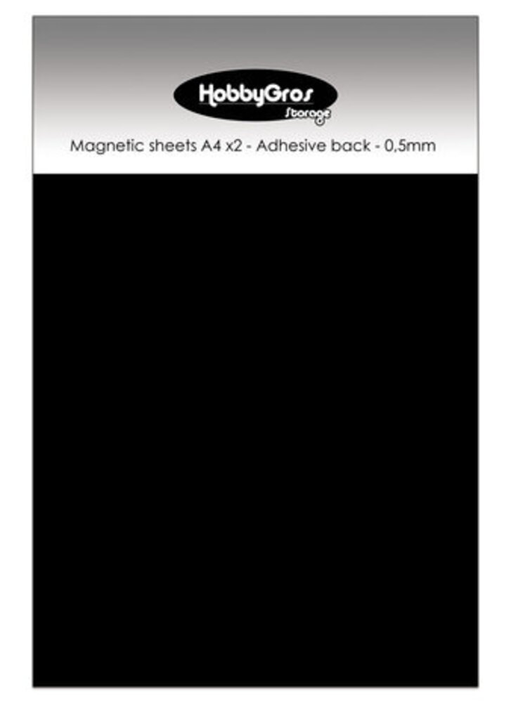 HobbyGross Storage Magnetic Sheets A4 Adhesive Back 0.5mm (SS109)