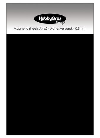 HobbyGross Storage Magnetic Sheets A4 Adhesive Back 0.5mm (SS109)
