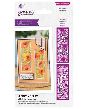 Gemini Floral Panel Helleborus Create-a-Card Dies (GEM-MD-CAD-FP-HEUS)