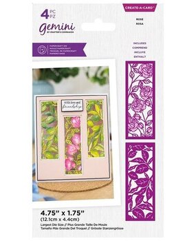 Gemini Floral Panel Rose Create-a-Card Dies (GEM-MD-CAD-FP-ROSE)